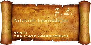 Palesich Leonidász névjegykártya